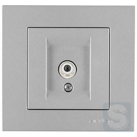 Розетка TV (SAT) прохідна Arvia Electric KAREN Срібло (20 03 2000 287)